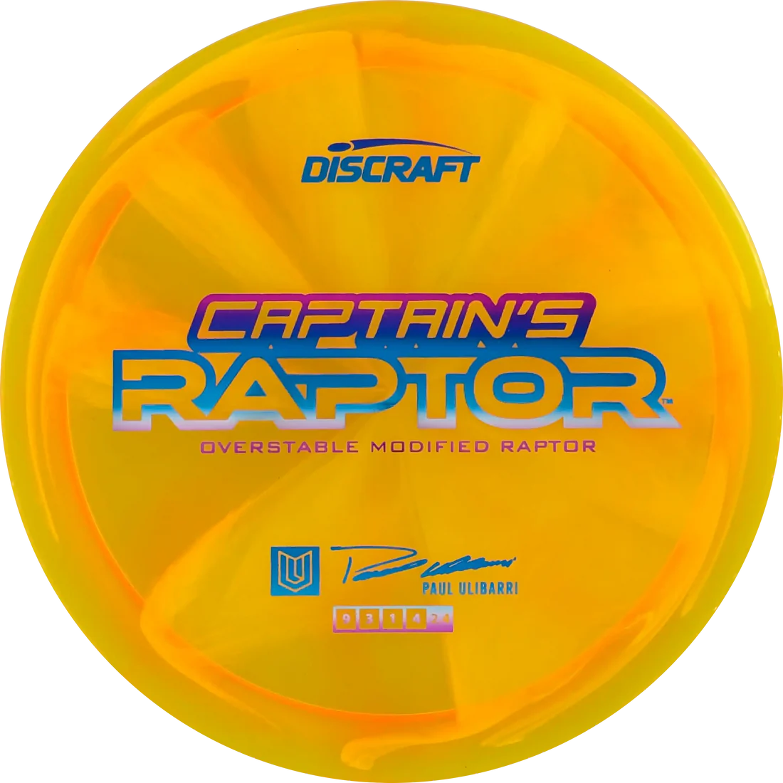 S Raptor Poop Discraft - Z Swirl Captain´s Raptor - Paul Ulibarri 2025 – HyzerShop.no
