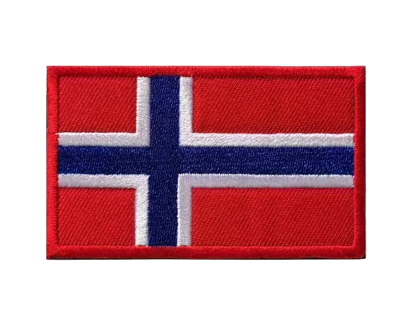 Norges Flagg Borrelås Bag Patch